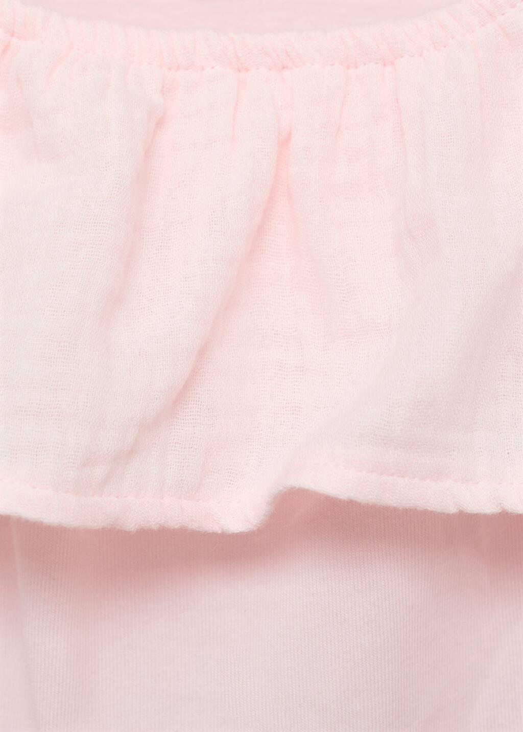 Pink Ruffle Textured T-Shirt, Baby Girl, , large image number 5
