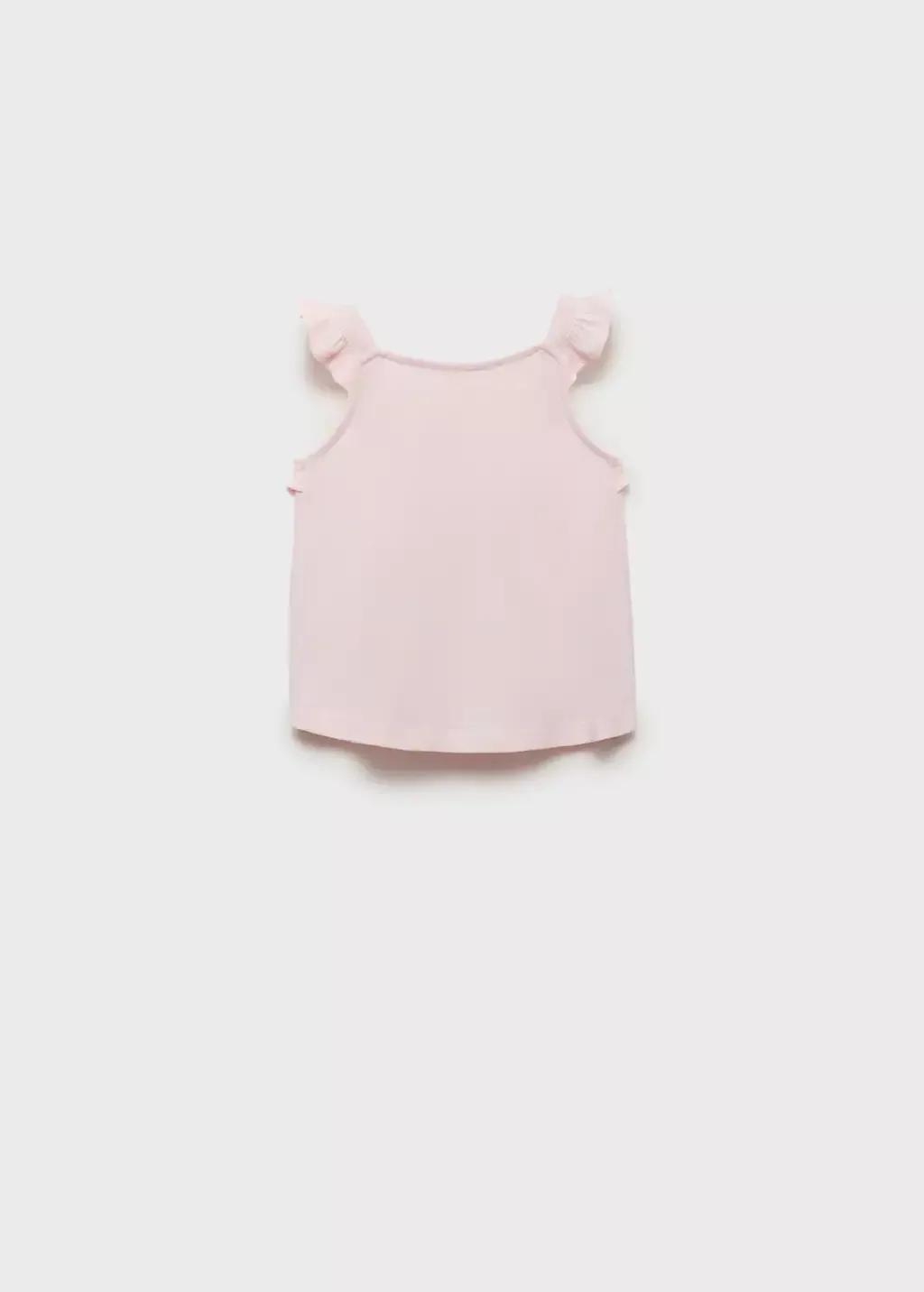 Pink Ruffle Textured T-Shirt, Baby Girl, , large image number 6