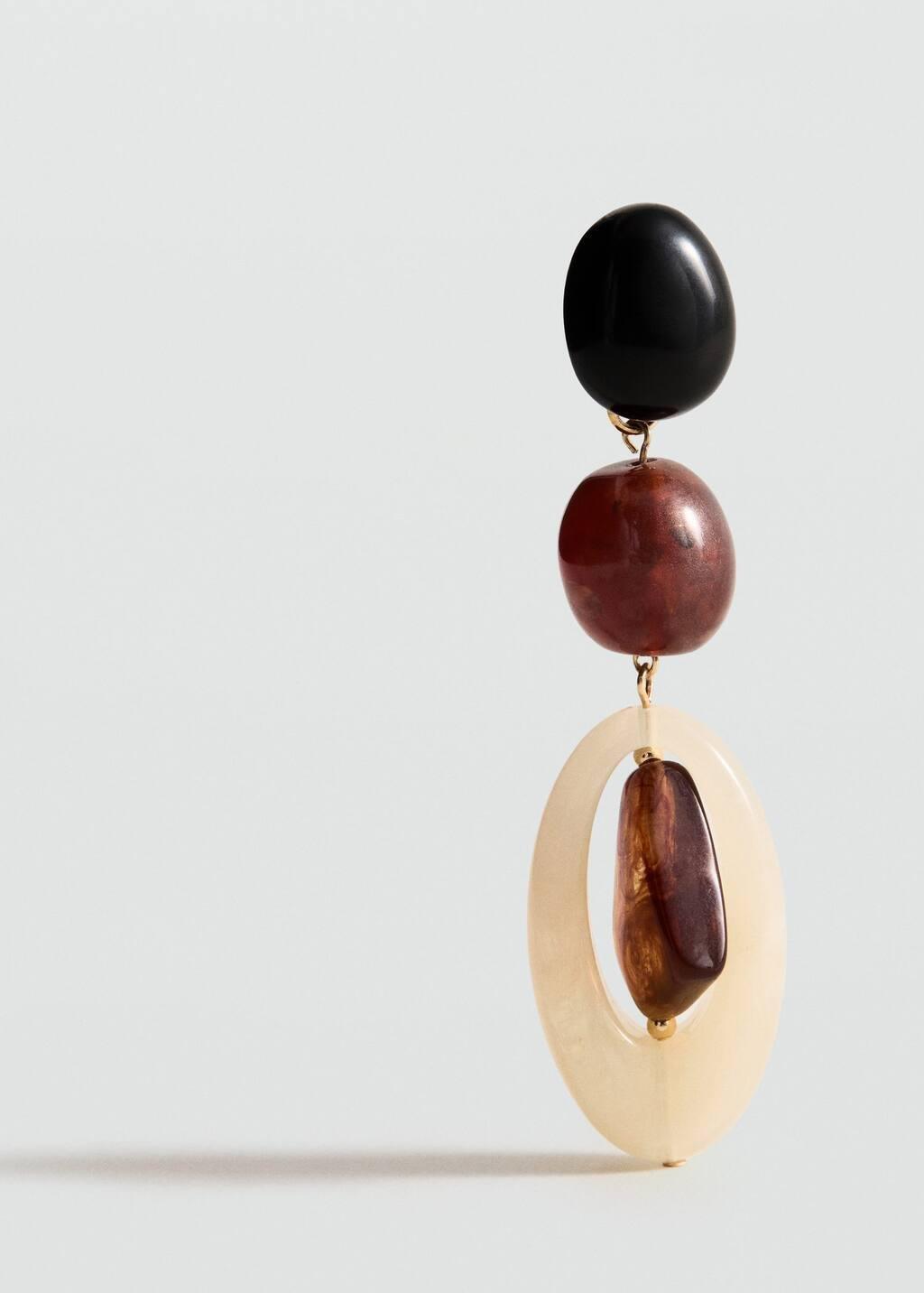 Red Long Beaded Earrings, 0201_76, large image number 0