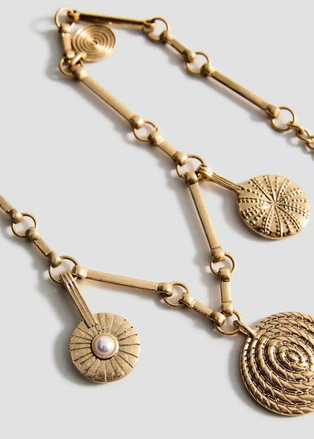 Gold Mixed Bead Necklace, Gold, large image number 0