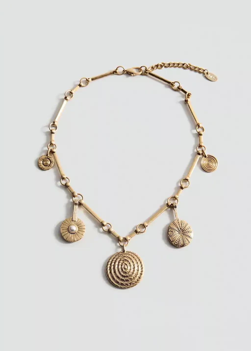 Gold Mixed Bead Necklace, Gold, large image number 2