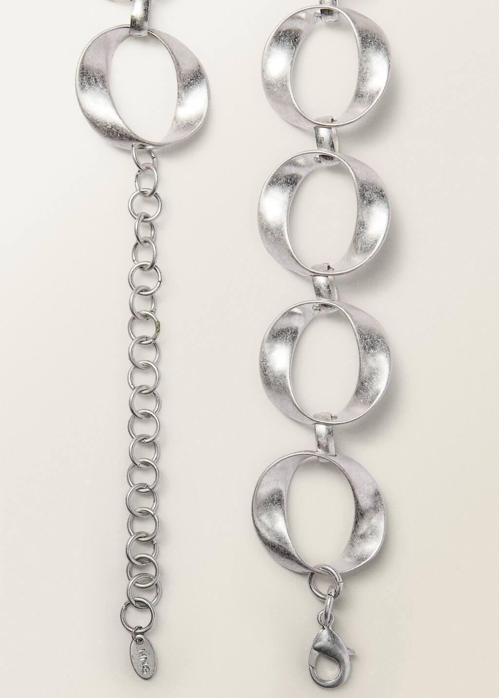 Silver Metal Hoop Belt, Silver, large image number 1