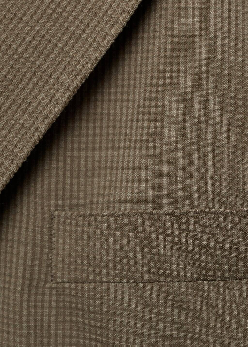 Grey Slim Fit Cool Wool Suit Blazer, , large image number 4