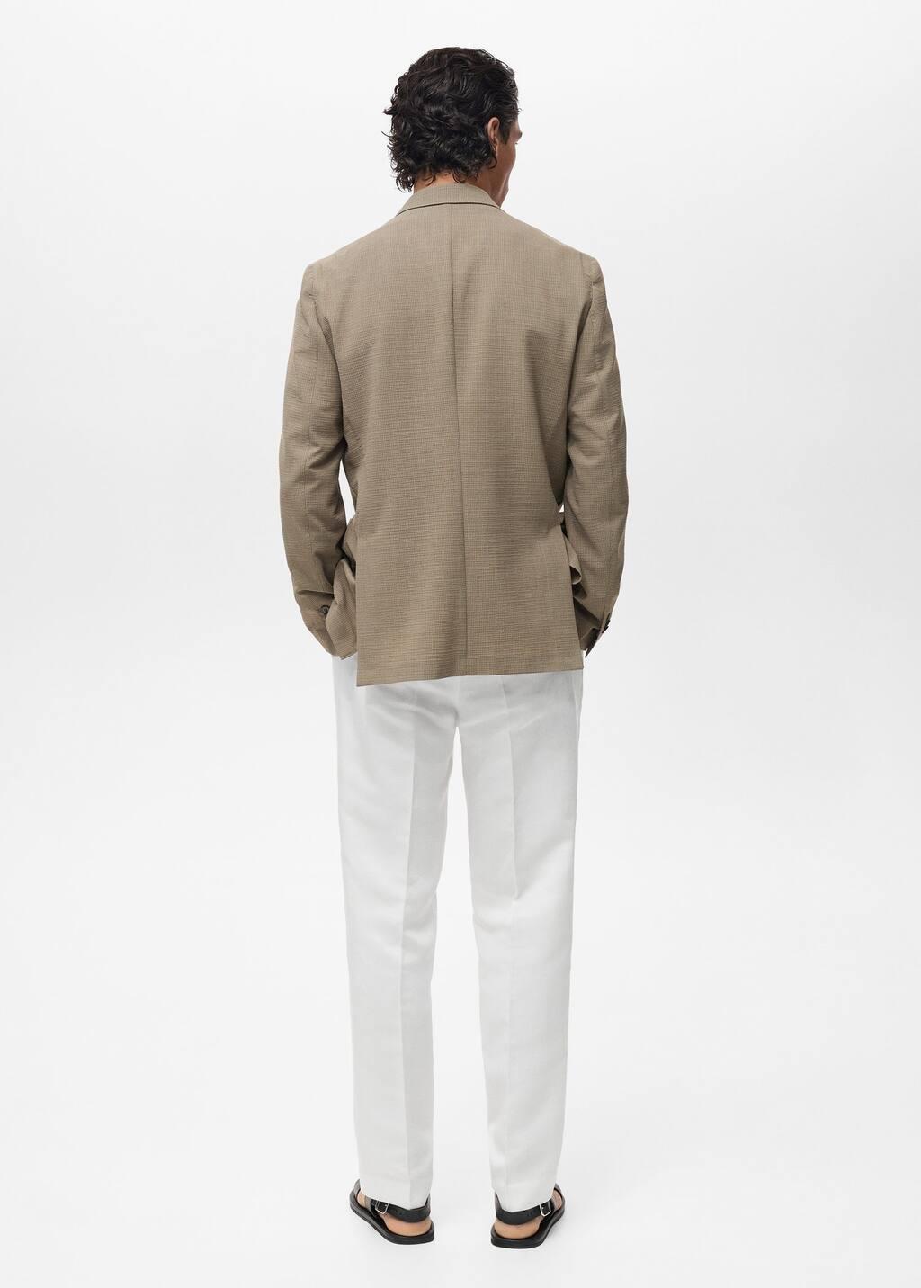 Grey Slim Fit Cool Wool Suit Blazer, , large image number 5