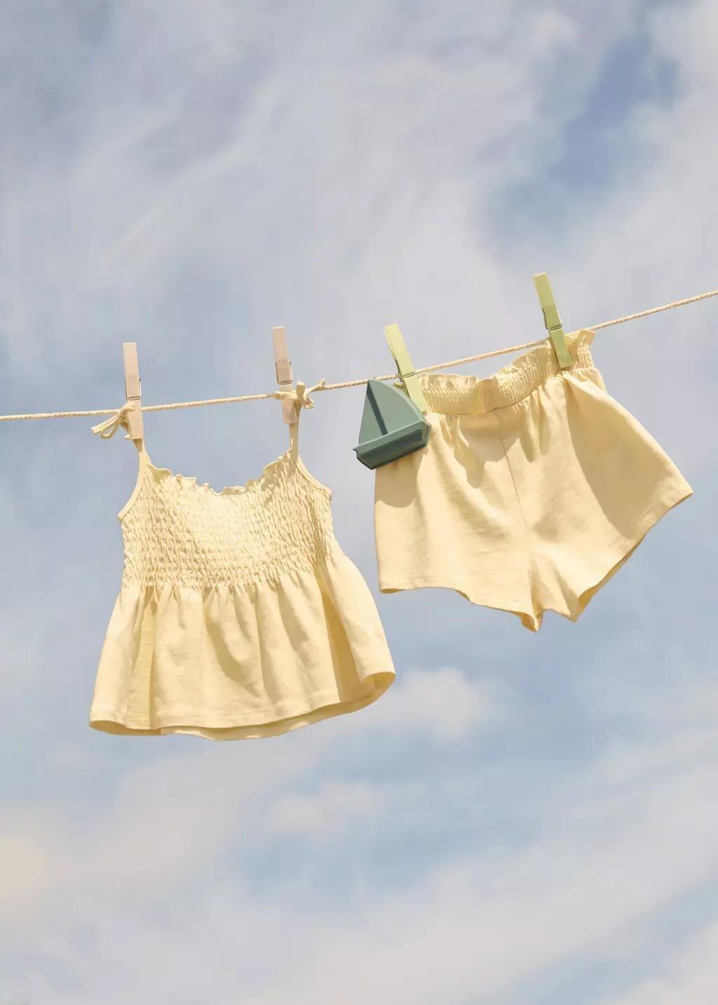 Yellow Ruched Strapless Top, Baby Girl, , large image number 3