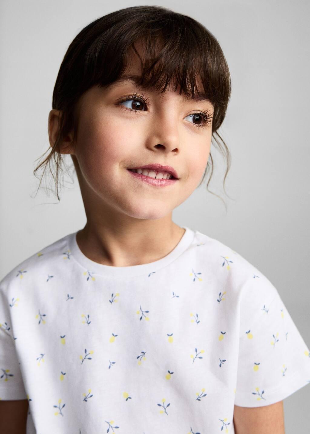 White Knot Printed T-Shirt, Baby Girl, , large image number 1