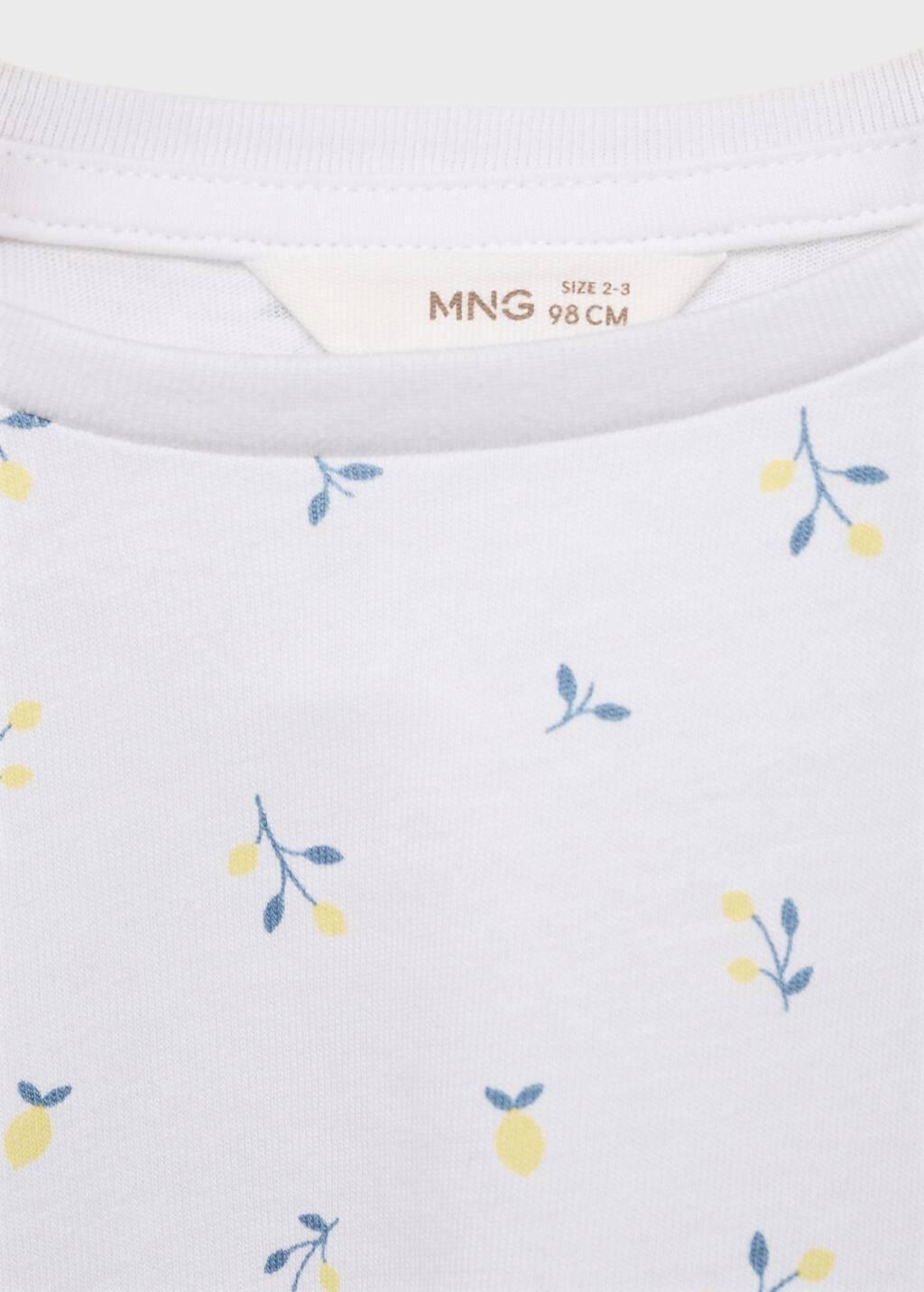 White Knot Printed T-Shirt, Baby Girl, , large image number 2