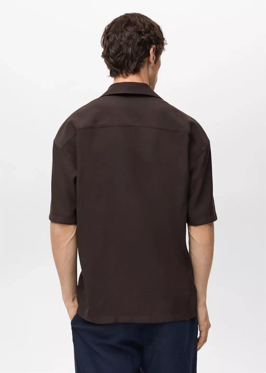 Brown Viscose Shirt With Pockets, , large image number 6