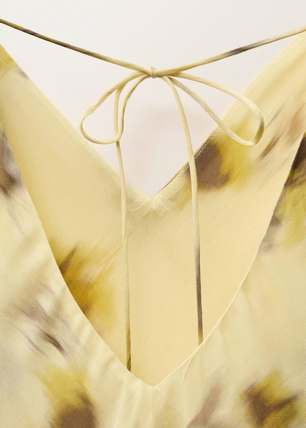 Yellow Long Floral-Print Dress, , large image number 4