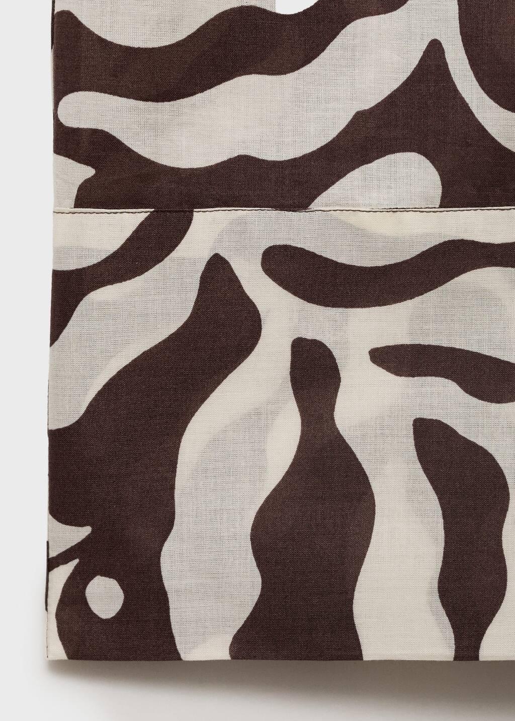 BROWN Printed cotton trousers, , large image number 2
