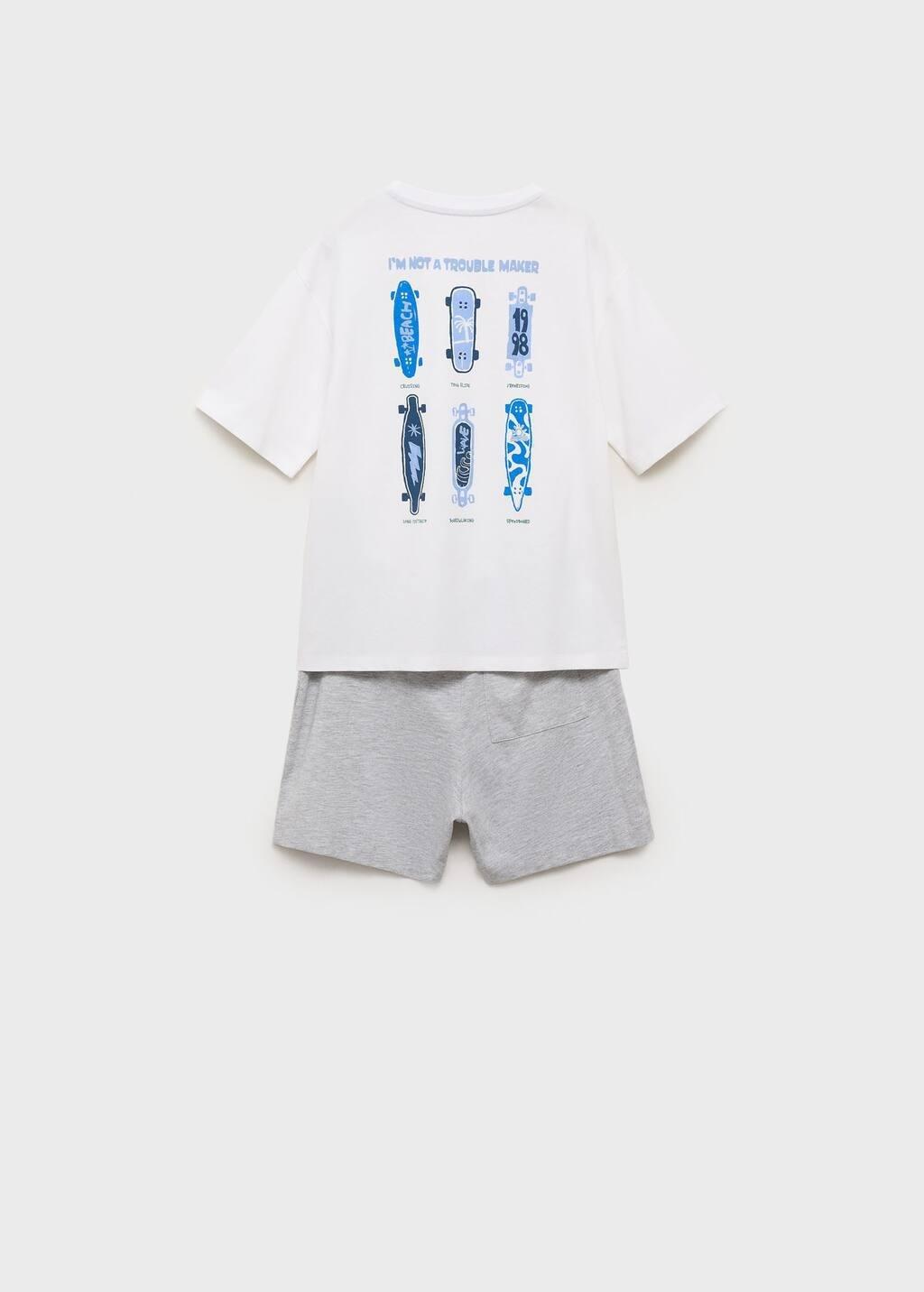 Grey Two-Piece Short Pyjamas, Kids Boy, , large image number 1
