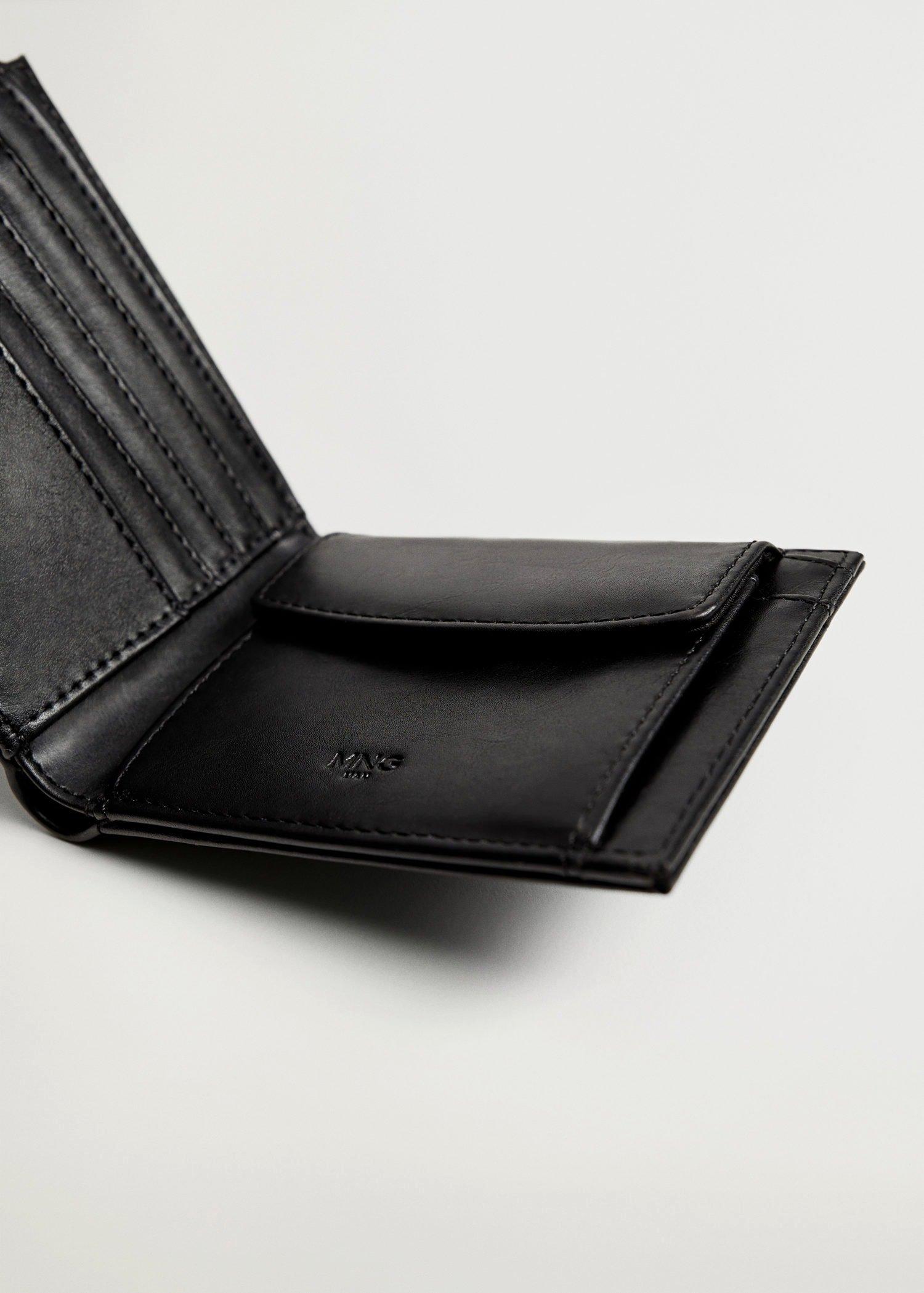 Black Faux-Leather Wallet, Men, , large image number 0