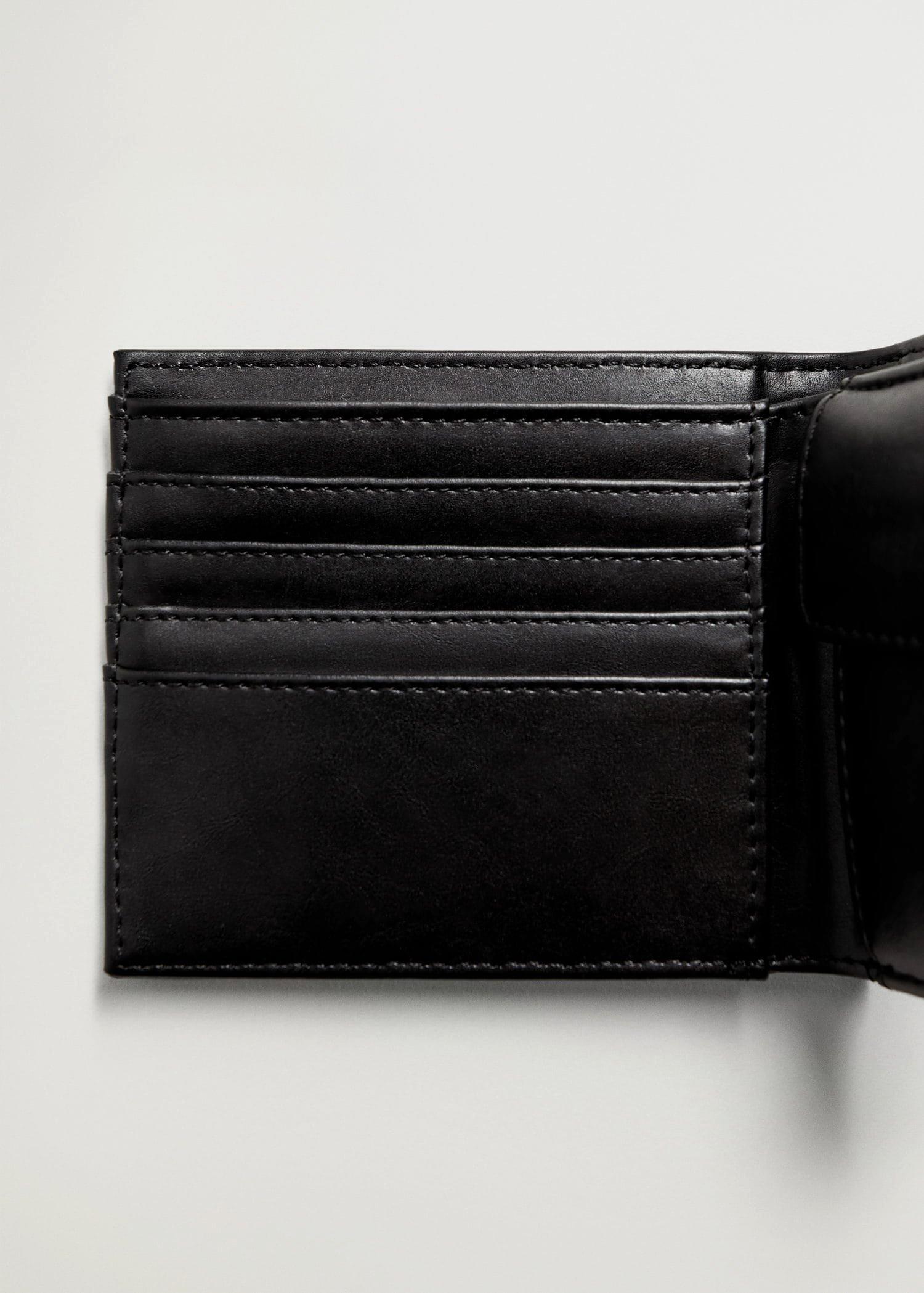 Black Faux-Leather Wallet, Men, , large image number 1