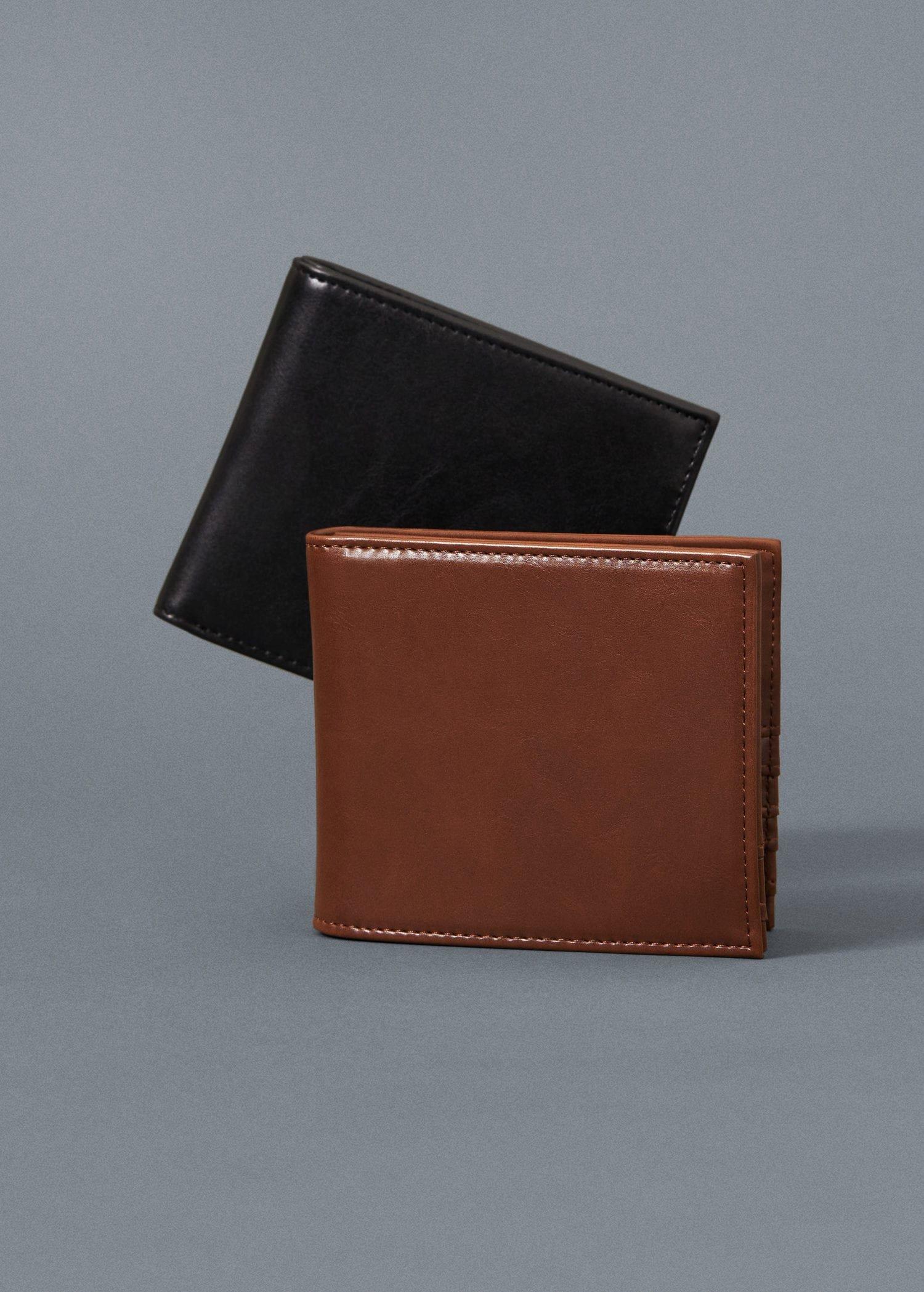 Black Faux-Leather Wallet, Men, , large image number 3