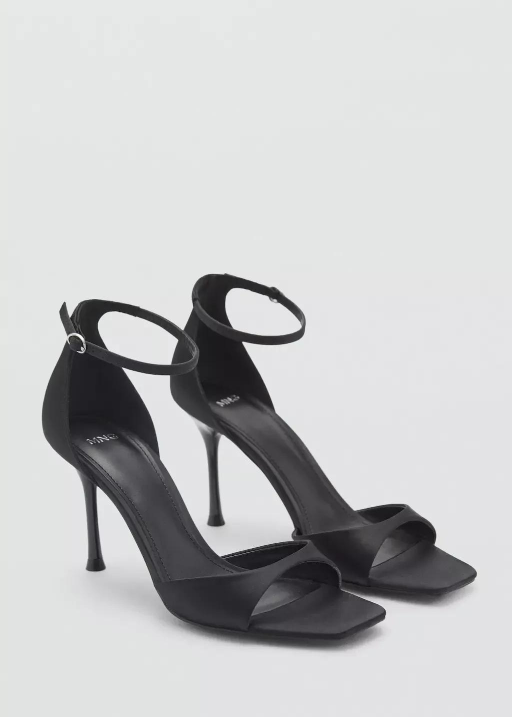 Black Sling Back Heel Shoes, , large image number 0