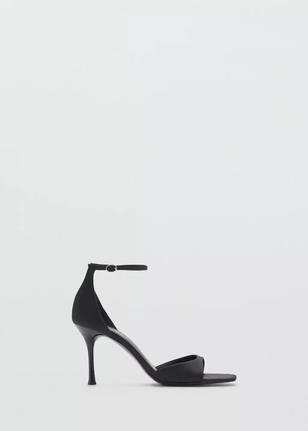 Black Sling Back Heel Shoes, , large image number 4