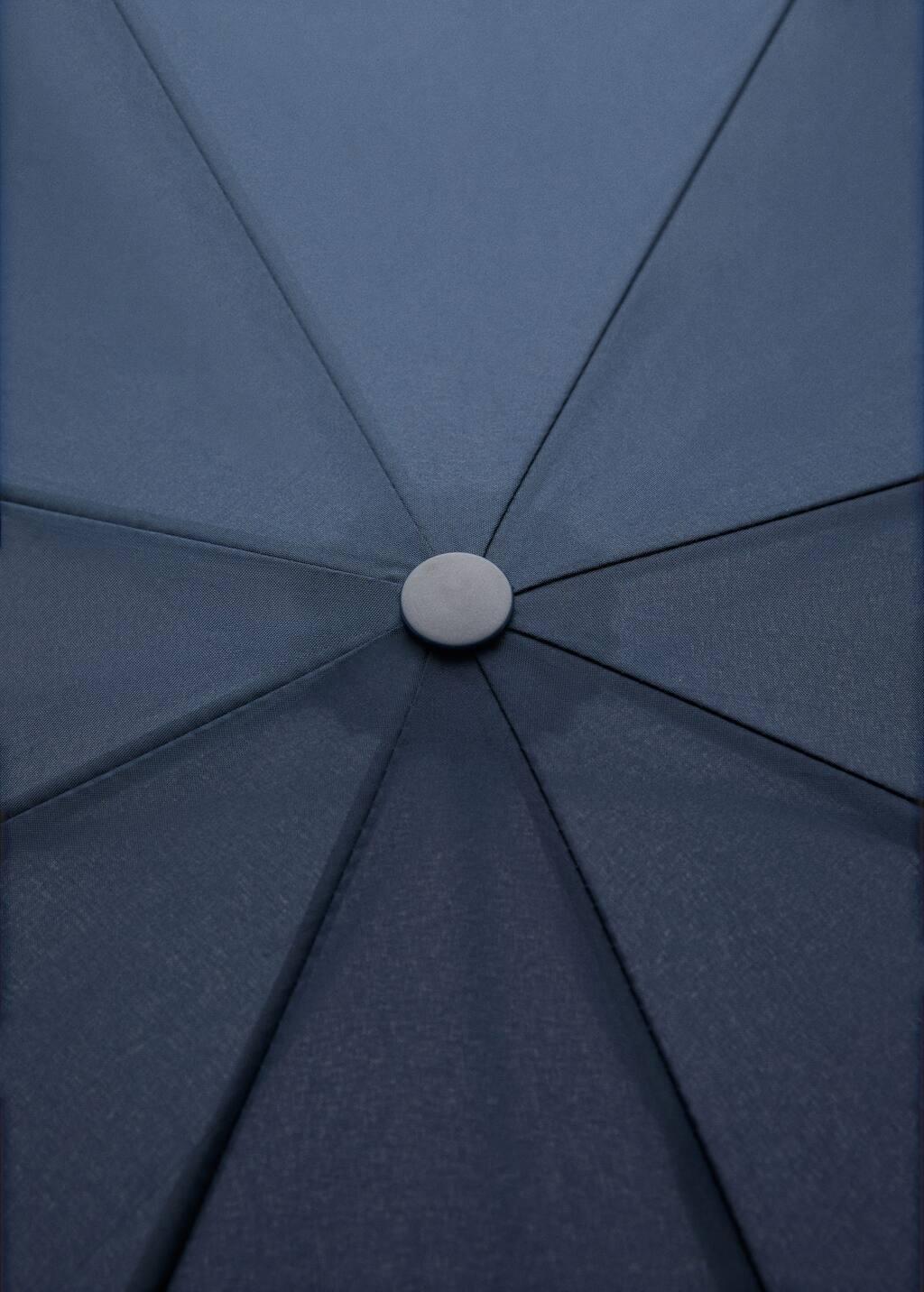 Navy Plain Folding Umbrella, Navy, large image number 1