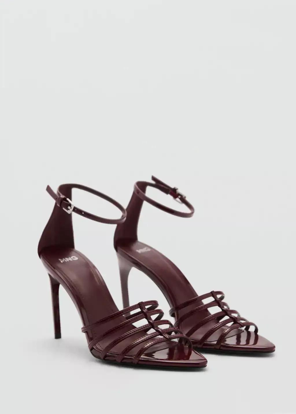 Red Strappy Heeled Sandals, , large image number 0