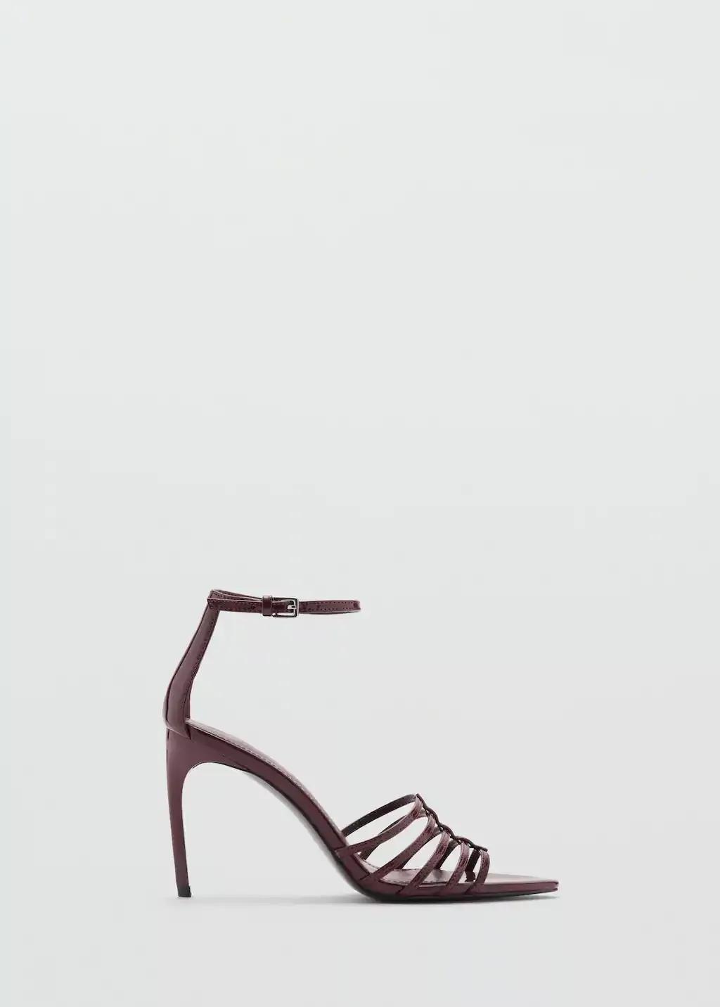 Red Strappy Heeled Sandals, , large image number 4