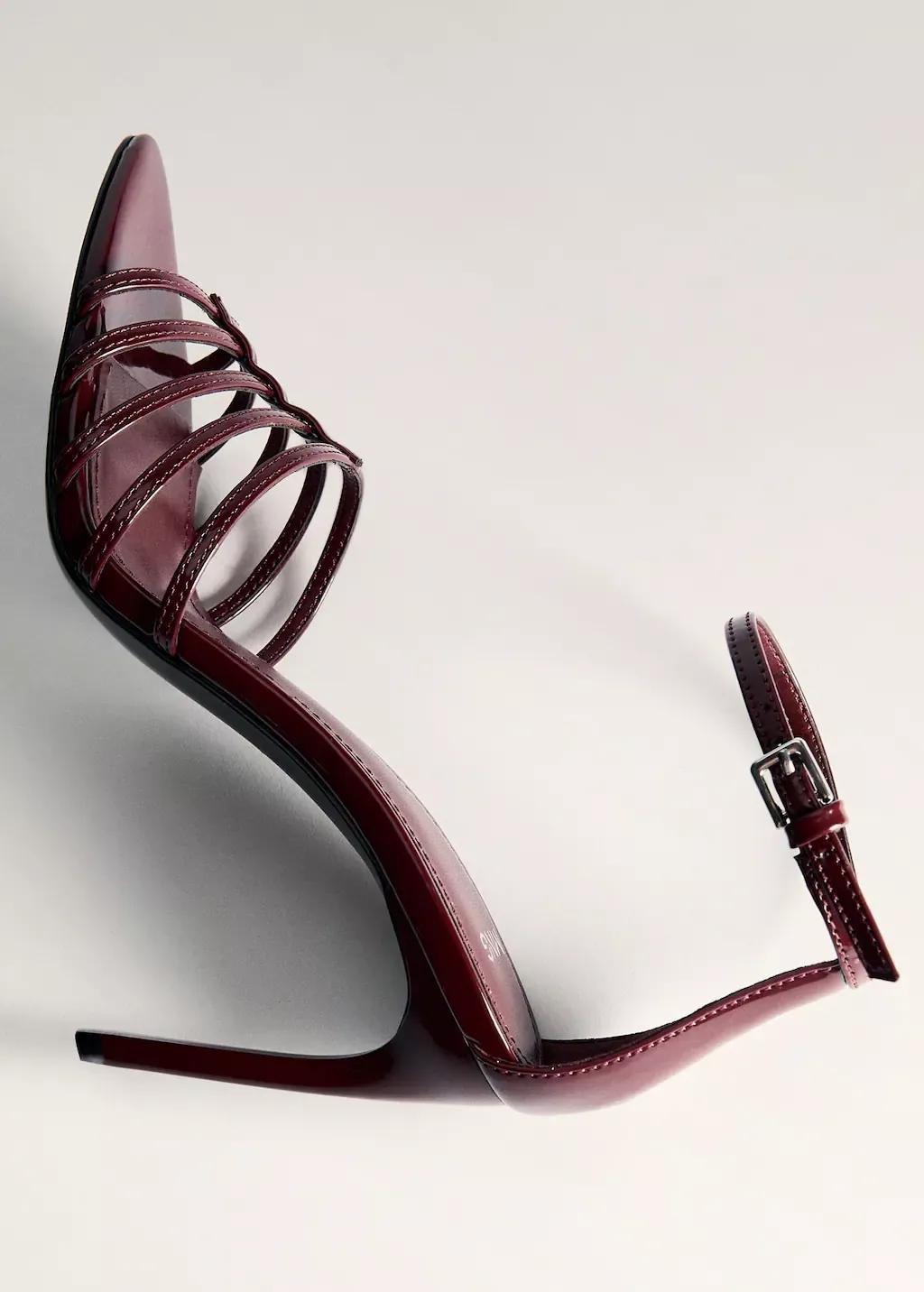 Red Strappy Heeled Sandals, , large image number 5
