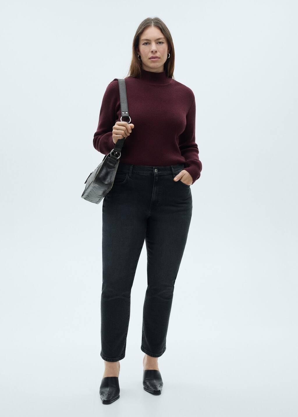 Grey Claudia Slim-Fit Cropped Jeans, , large image number 3
