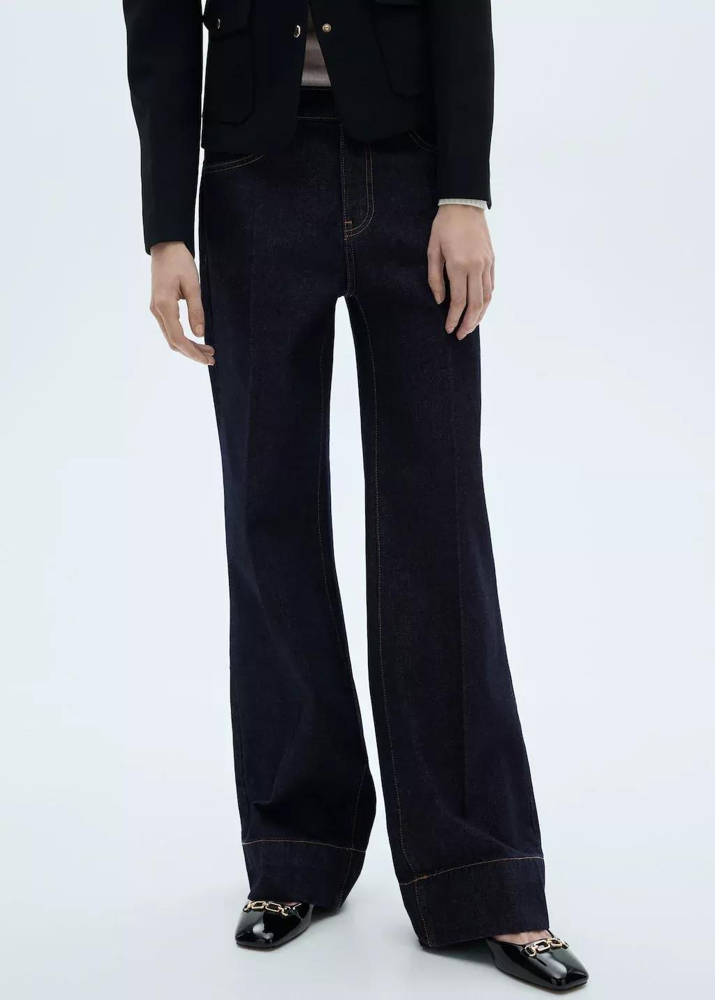 OPEN BLUE Wideleg mid-rise jeans, , medium