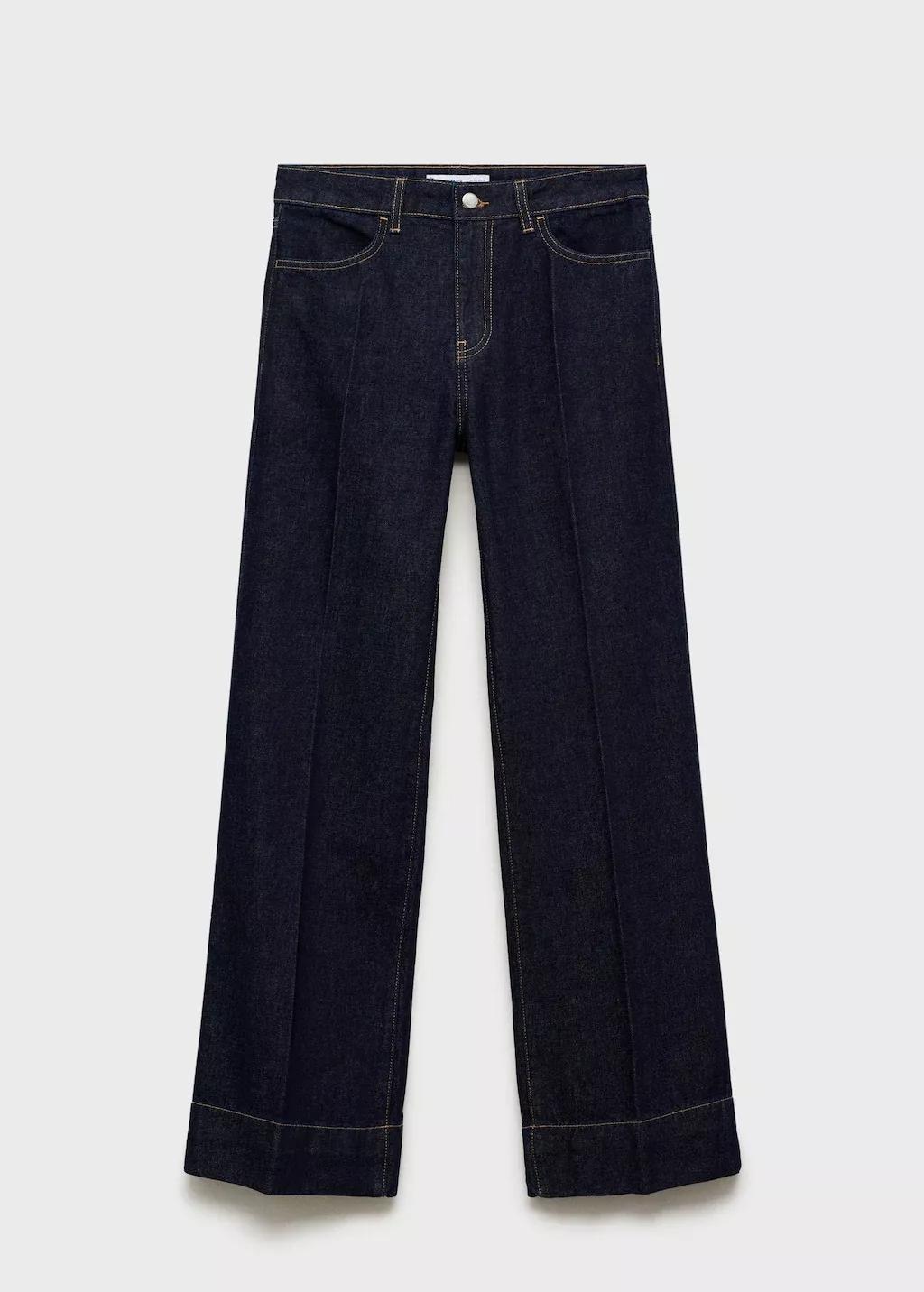 OPEN BLUE Wideleg mid-rise jeans, , large image number 4