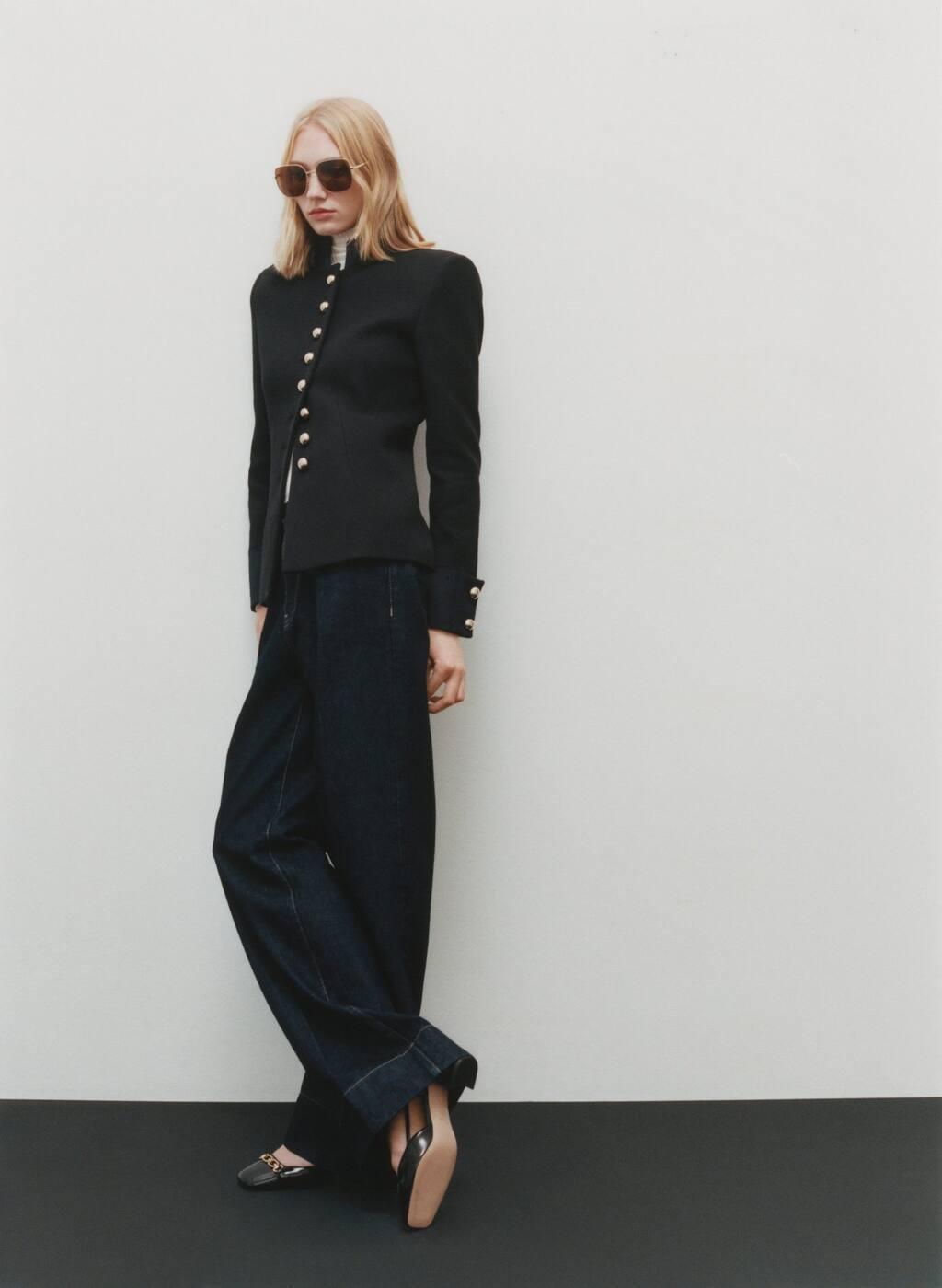 OPEN BLUE Wideleg mid-rise jeans, , large image number 6