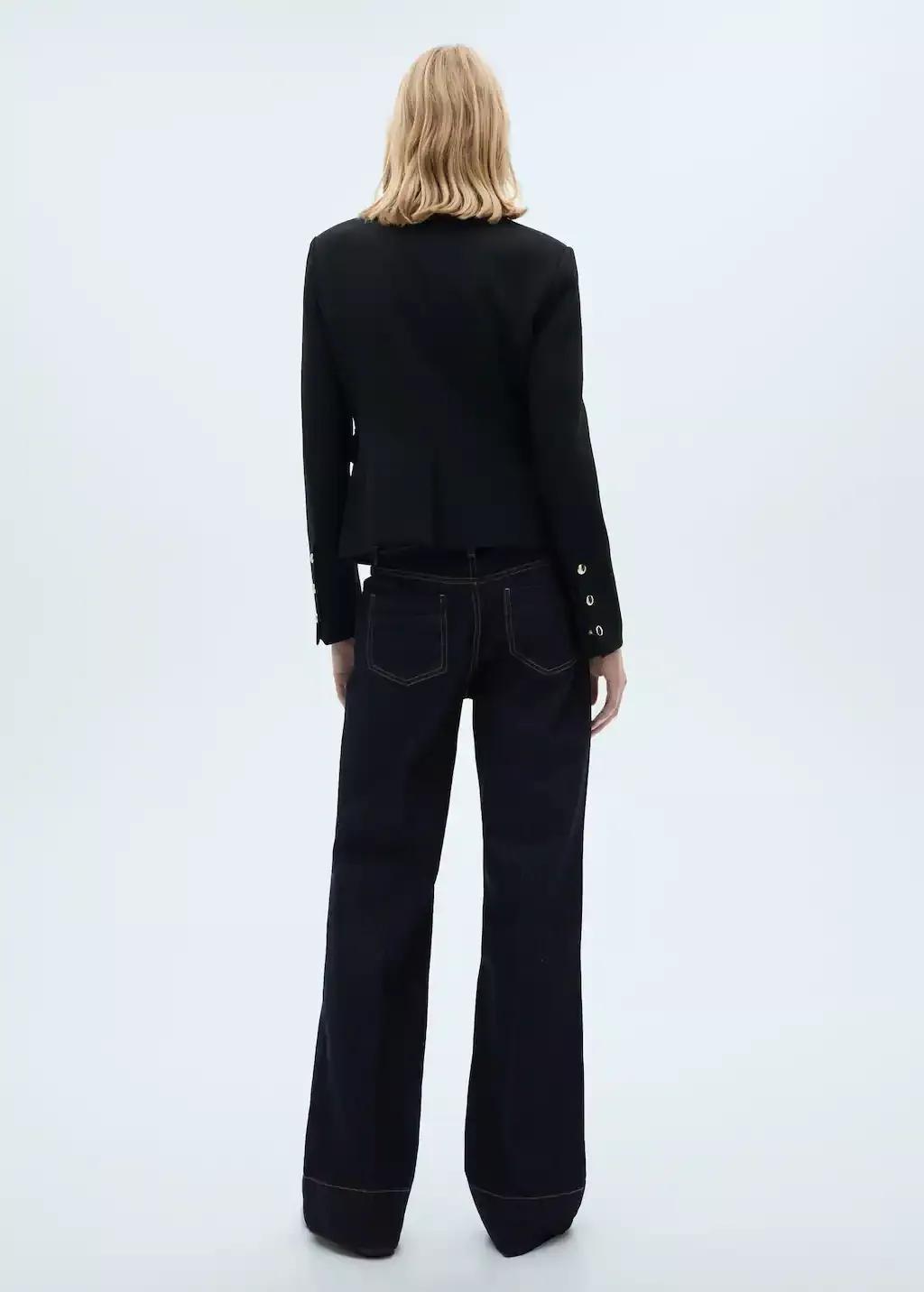 OPEN BLUE Wideleg mid-rise jeans, , large image number 7