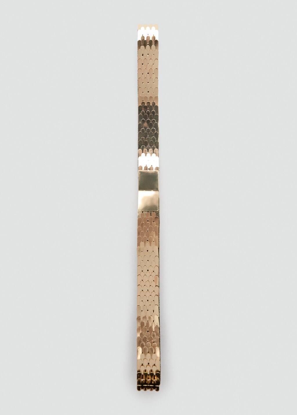 Gold Skinny Metal Belt, , large image number 3
