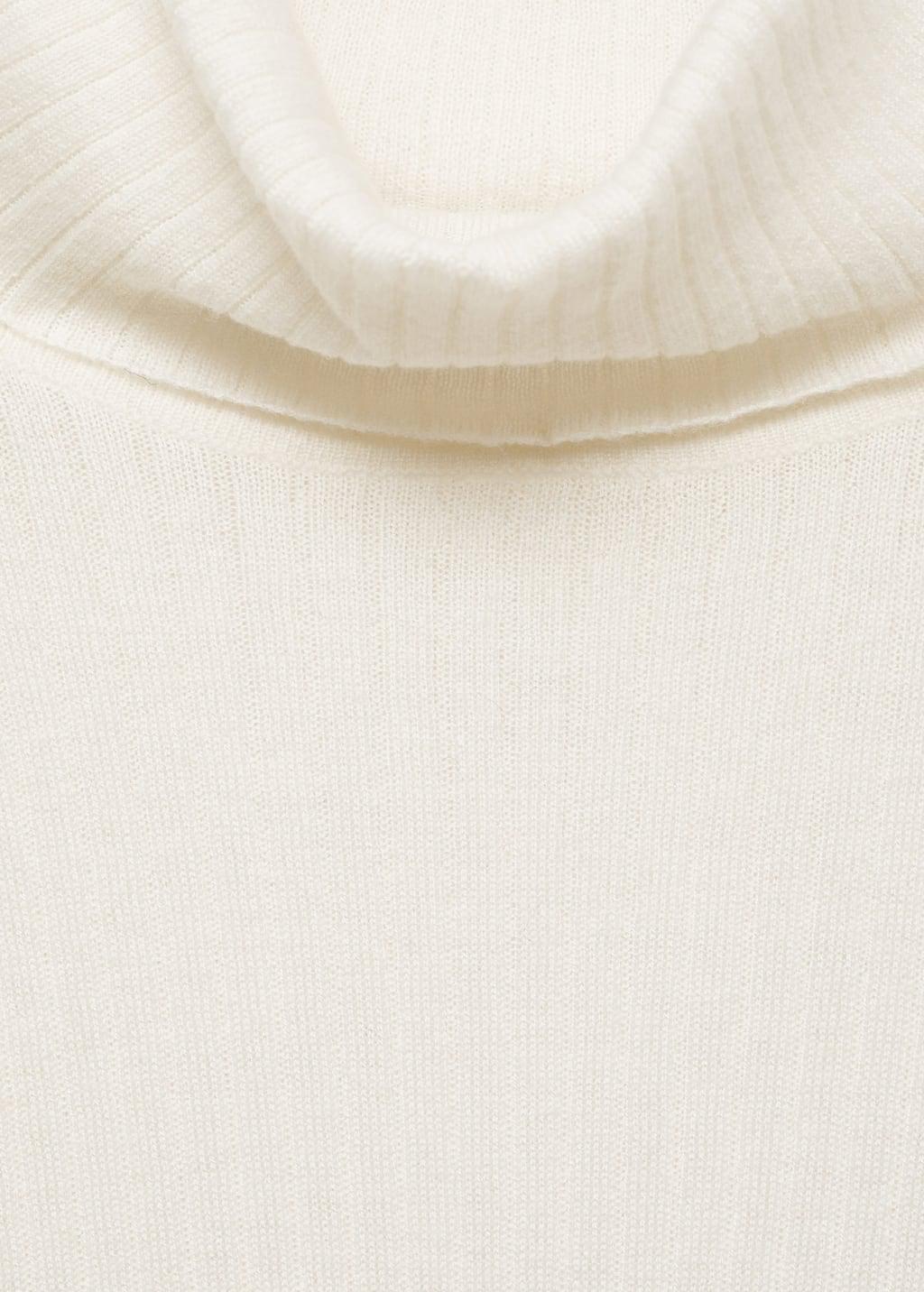 Beige Wool Blend Turtleneck Sweater, , large image number 5