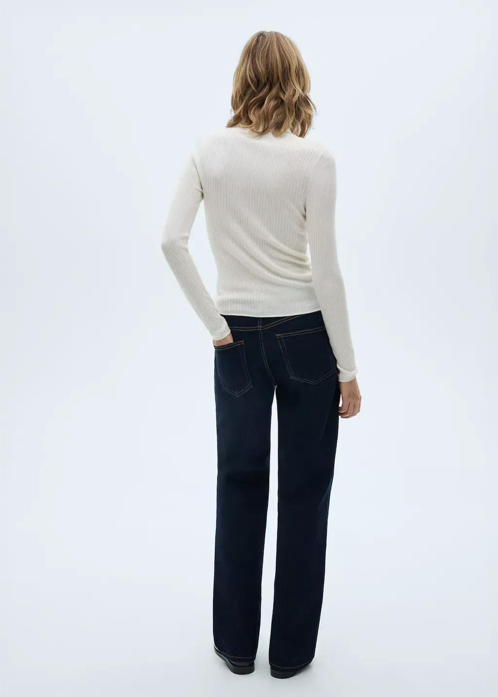 Beige Wool Blend Turtleneck Sweater, , large image number 6