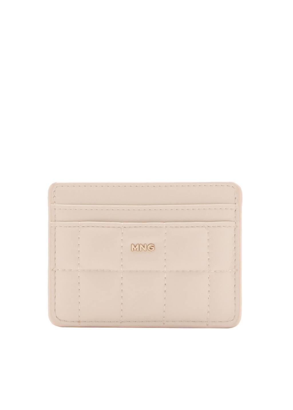 White Leather Effect Padded Card Holder, Natural White, large image number 2