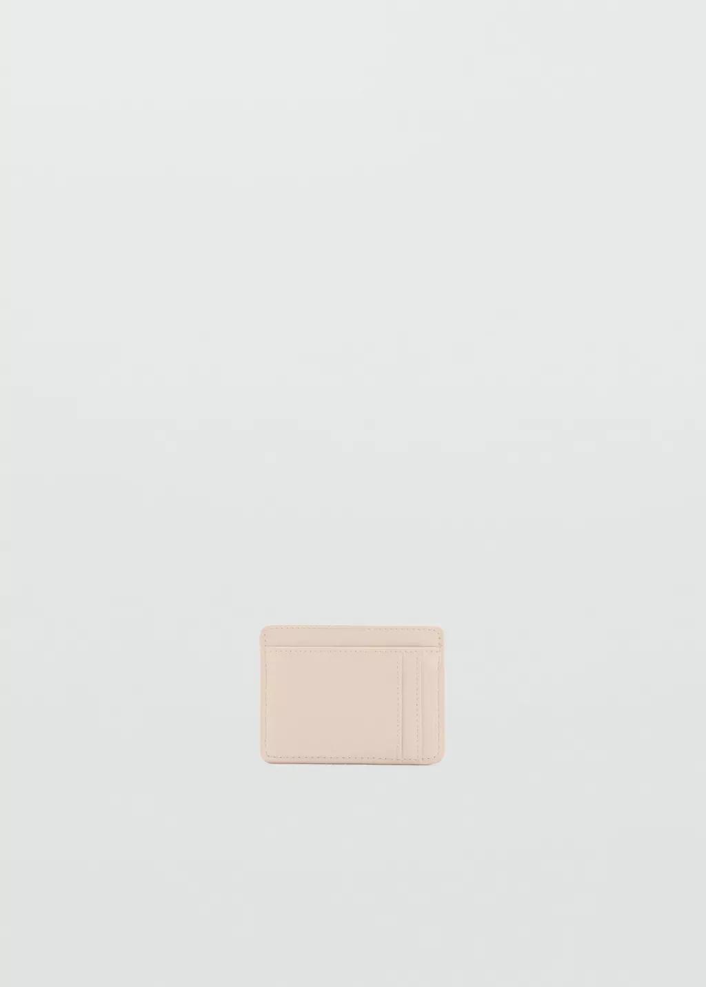 White Leather Effect Padded Card Holder, Natural White, large image number 3