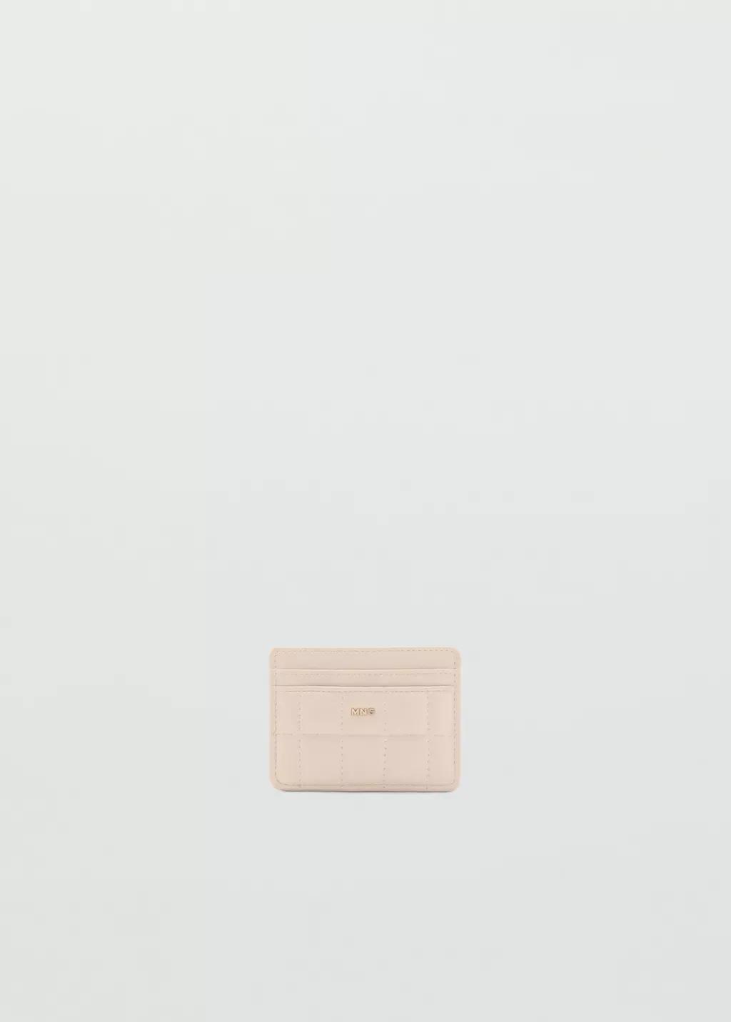 White Leather Effect Padded Card Holder, Natural White, large image number 4