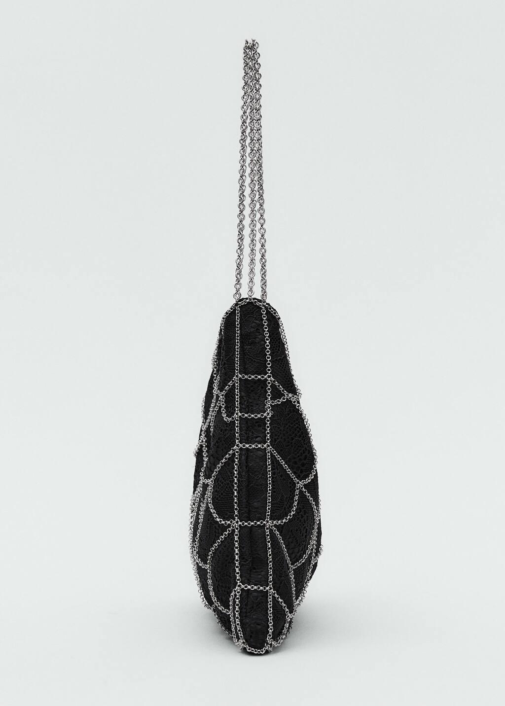 black Embellishment Chain Strap bag, 0201_99, large image number 1