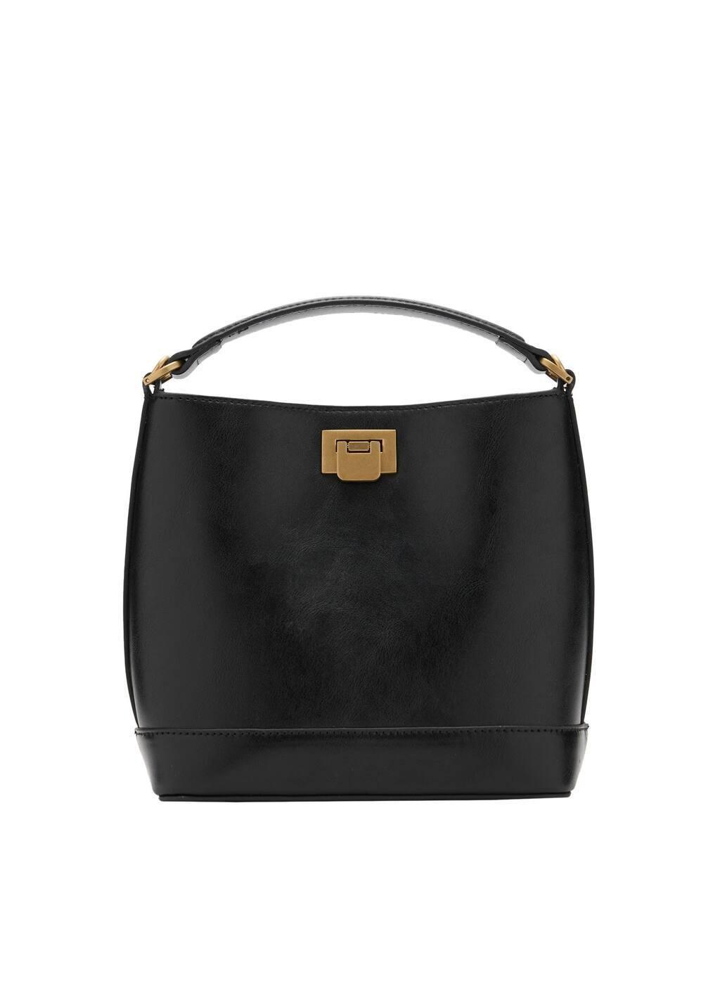 Brown Mini Shopper Bag With Metallic Detail, Medium Brown, large image number 2