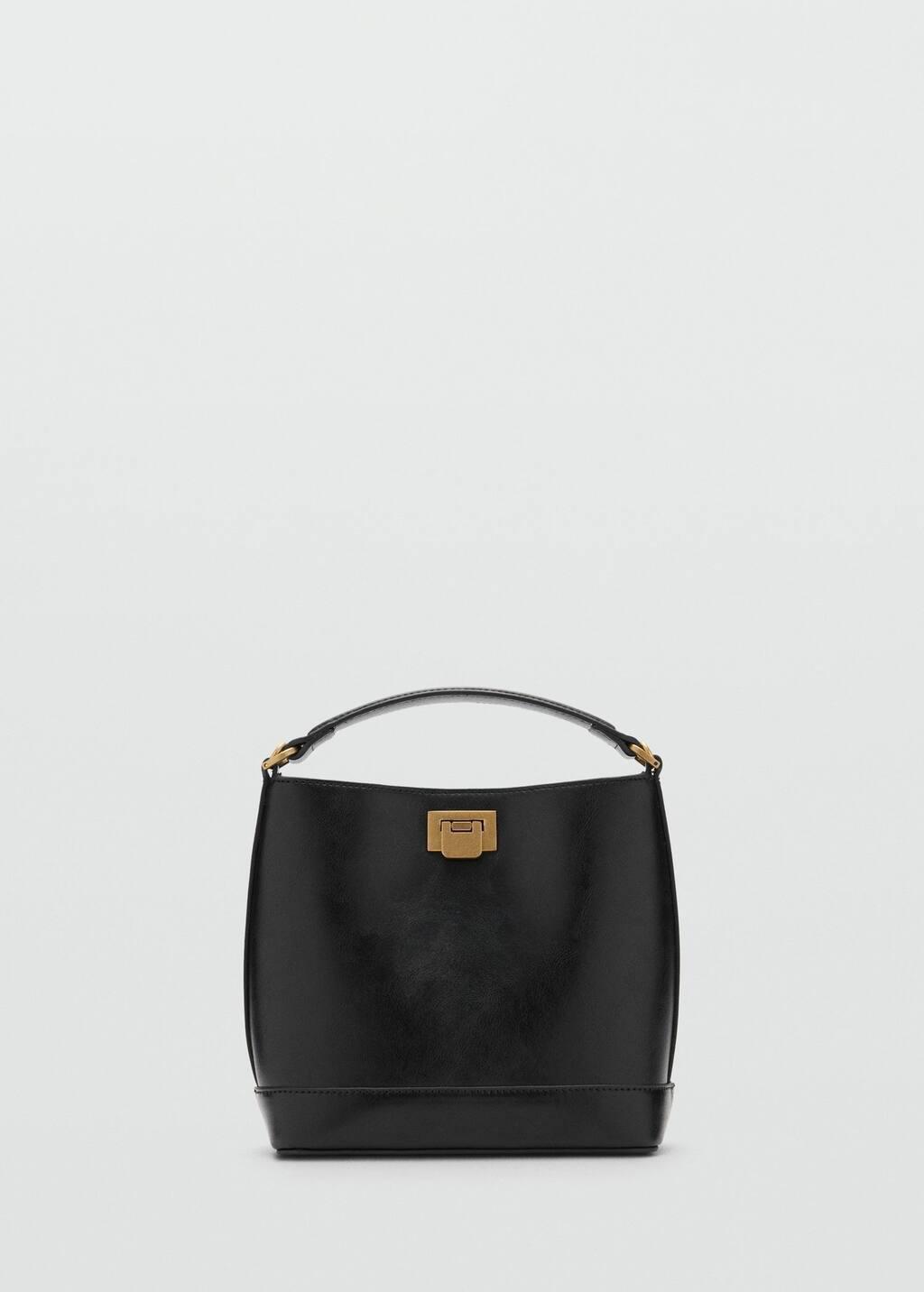 Brown Mini Shopper Bag With Metallic Detail, Medium Brown, large image number 4