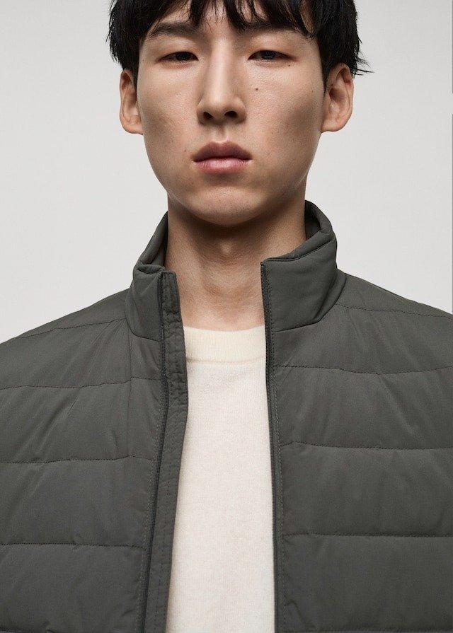 Grey Quilted Vest With Down And Feather Filling, , large image number 3