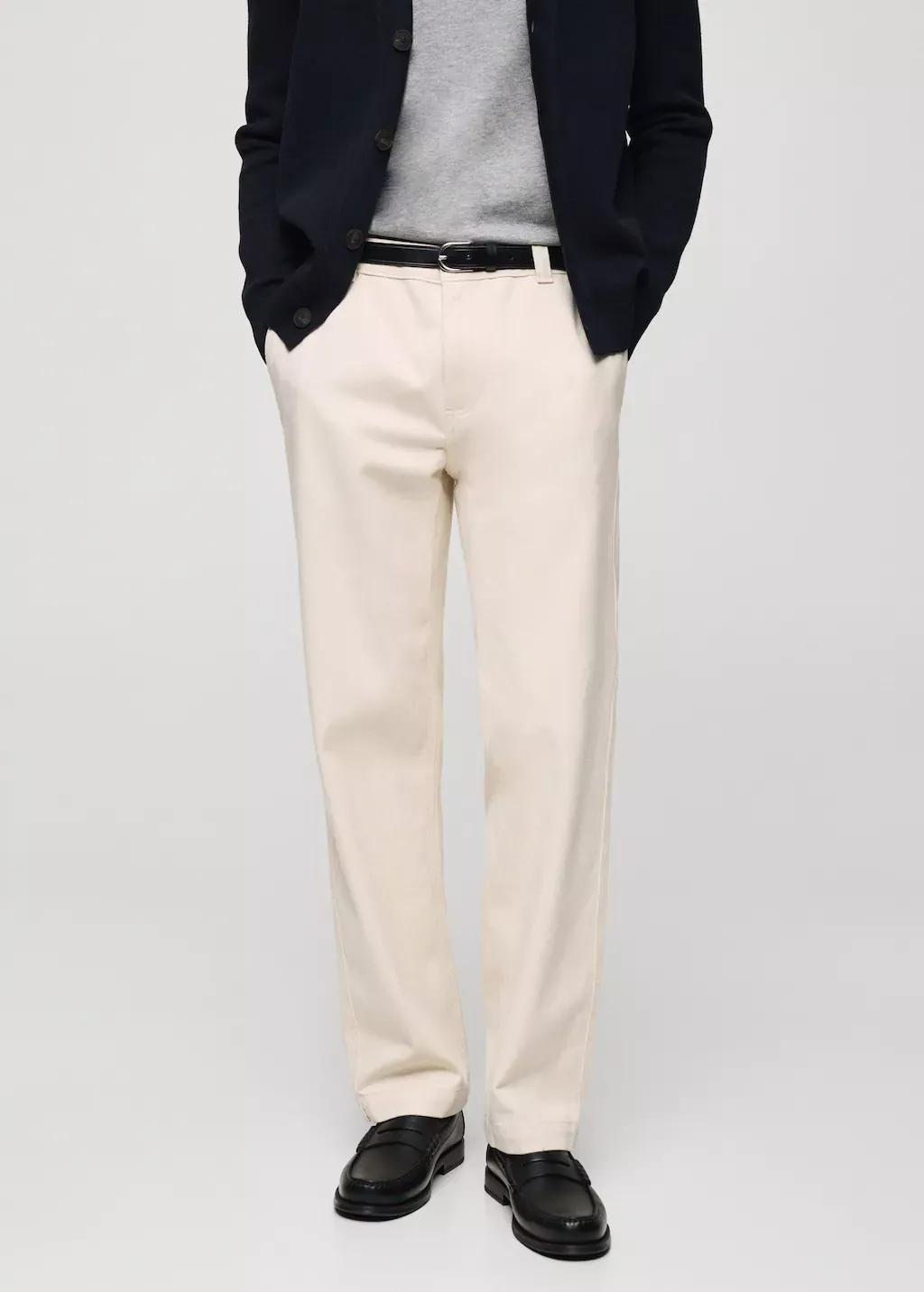 White Regular Fit Cotton Jeans, , large image number 0