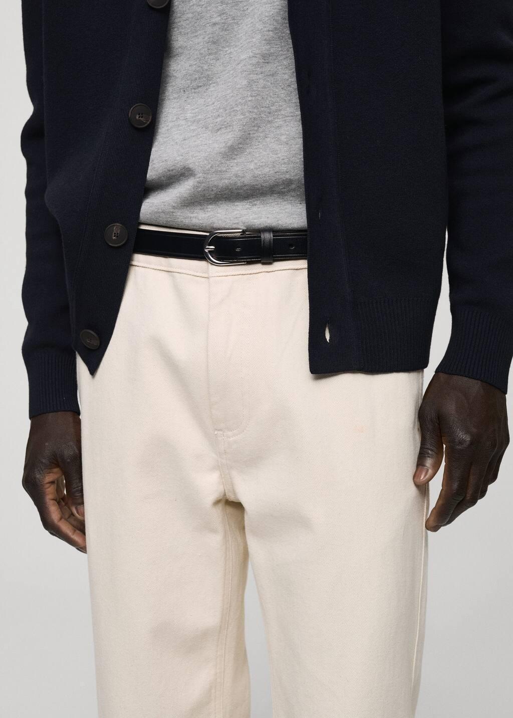 White Regular Fit Cotton Jeans, , large image number 1