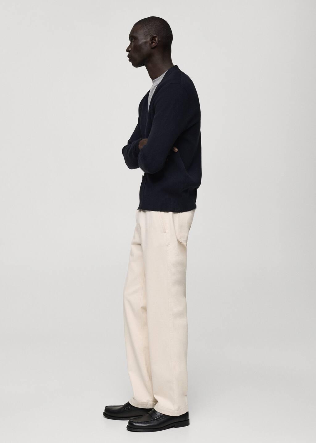 White Regular Fit Cotton Jeans, , large image number 3
