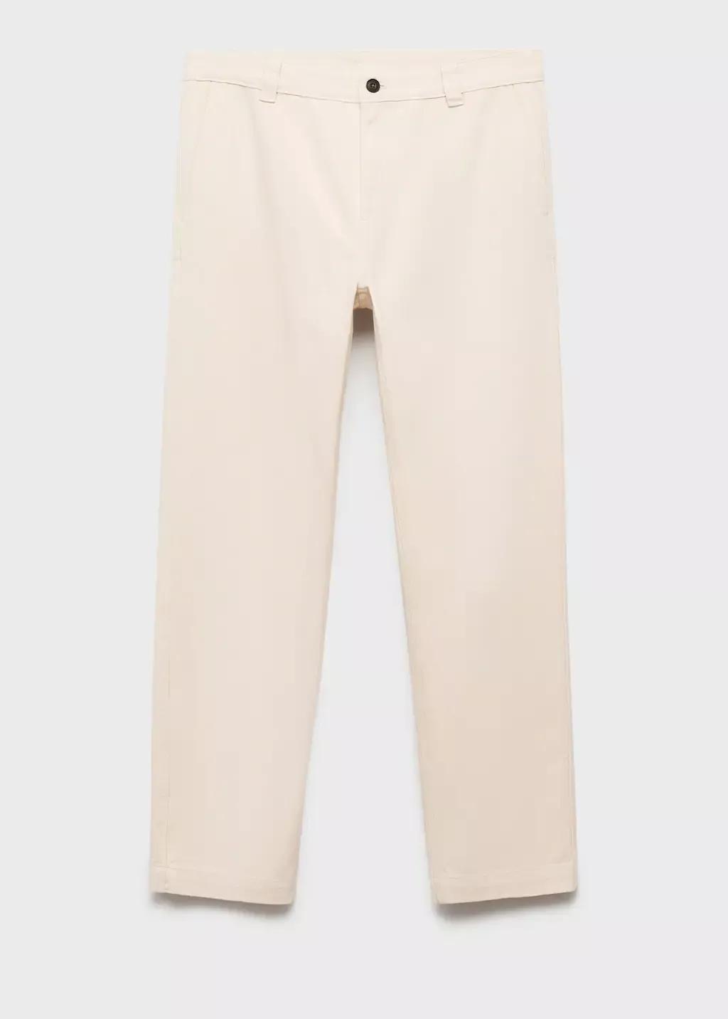 White Regular Fit Cotton Jeans, , large image number 4