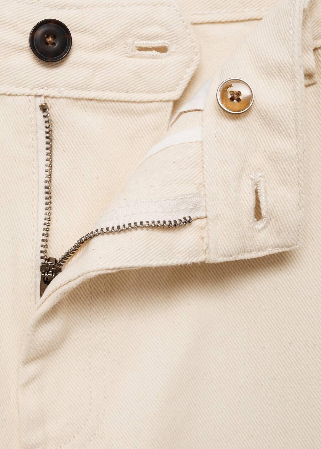 White Regular Fit Cotton Jeans, , large image number 6