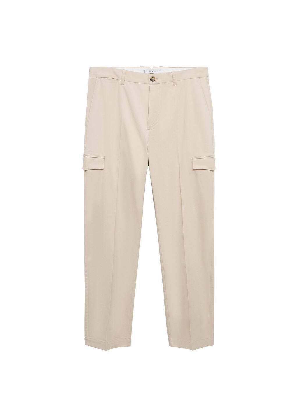 Grey Lt Pastel Cotton Blend Cargo Pants, , large image number 2
