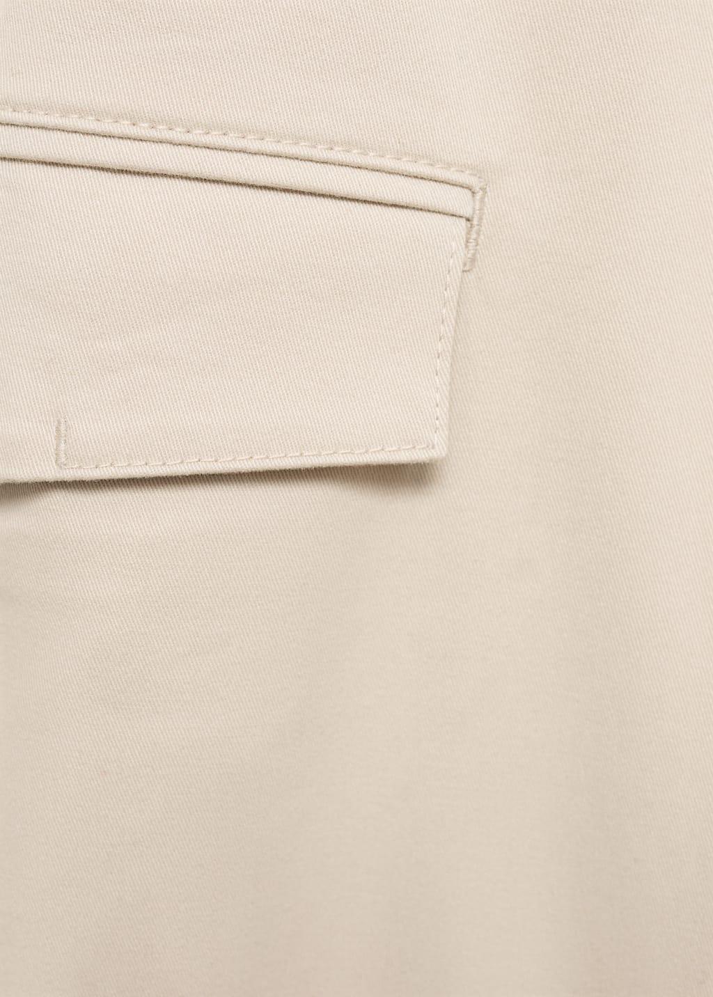 Grey Lt Pastel Cotton Blend Cargo Pants, , large image number 6