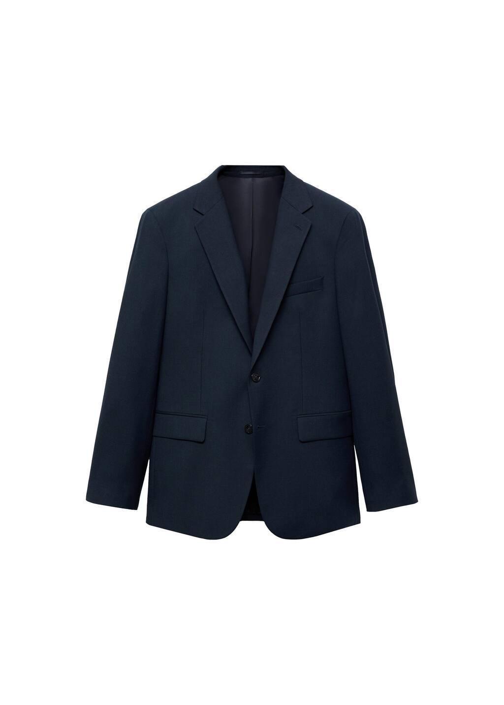 Navy Plain Suit Blazer, , large image number 2