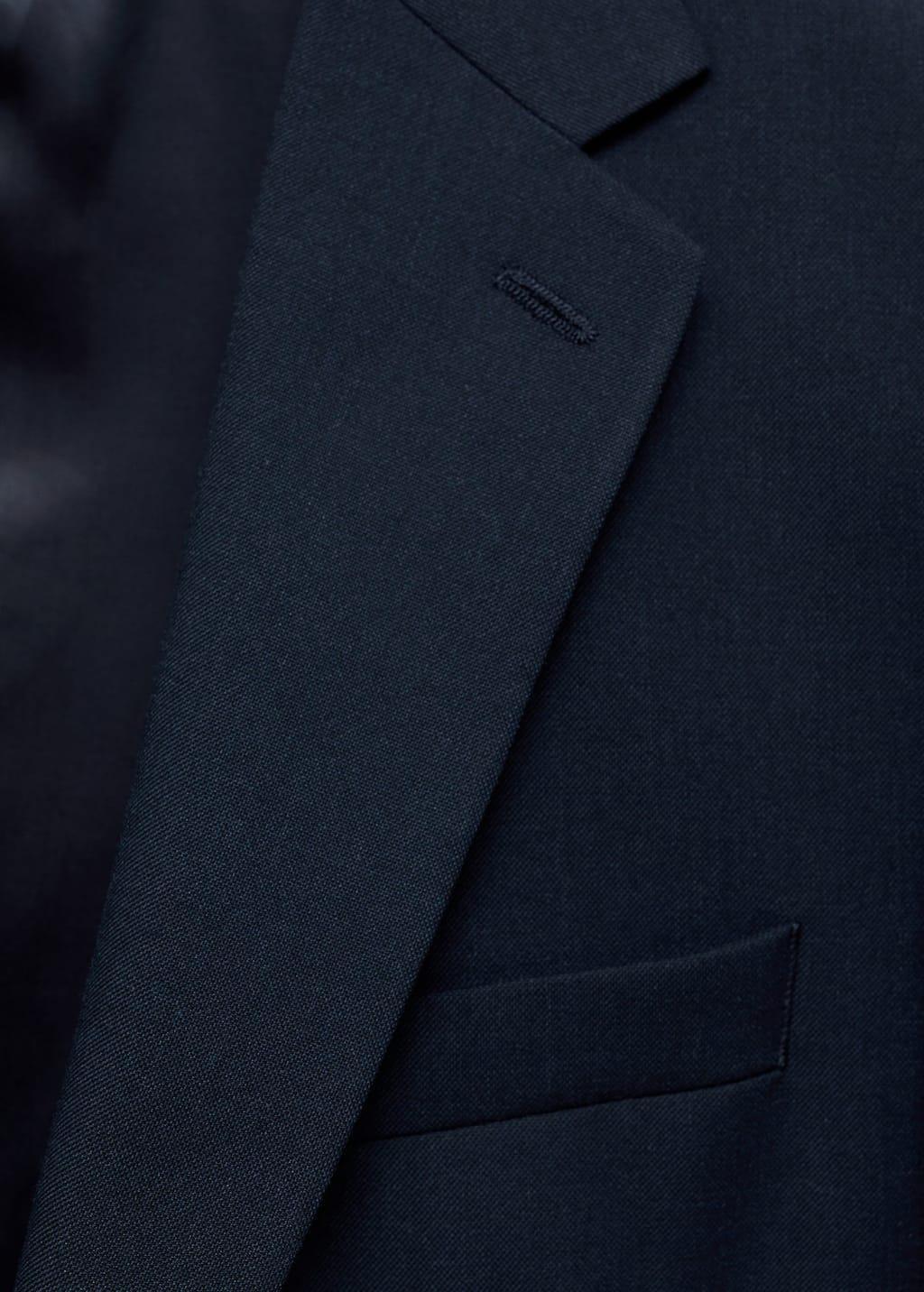 Navy Plain Suit Blazer, , large image number 5