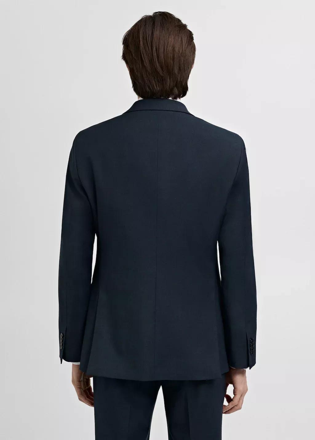 Navy Plain Suit Blazer, , large image number 6
