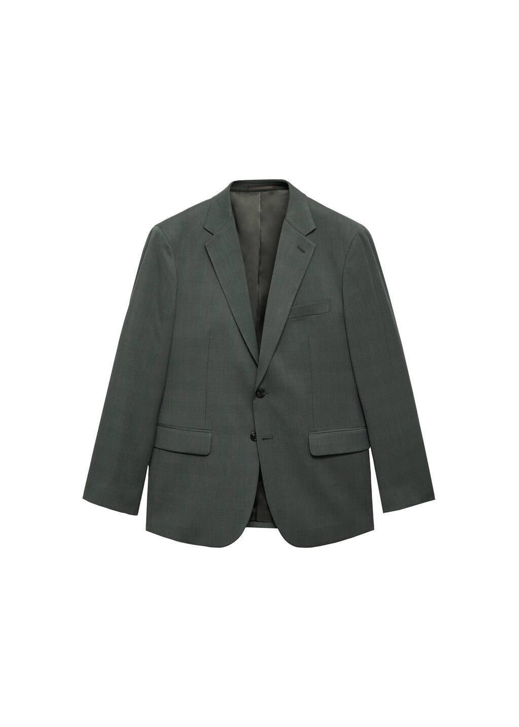 Green Plain Suit Blazer, , large image number 2